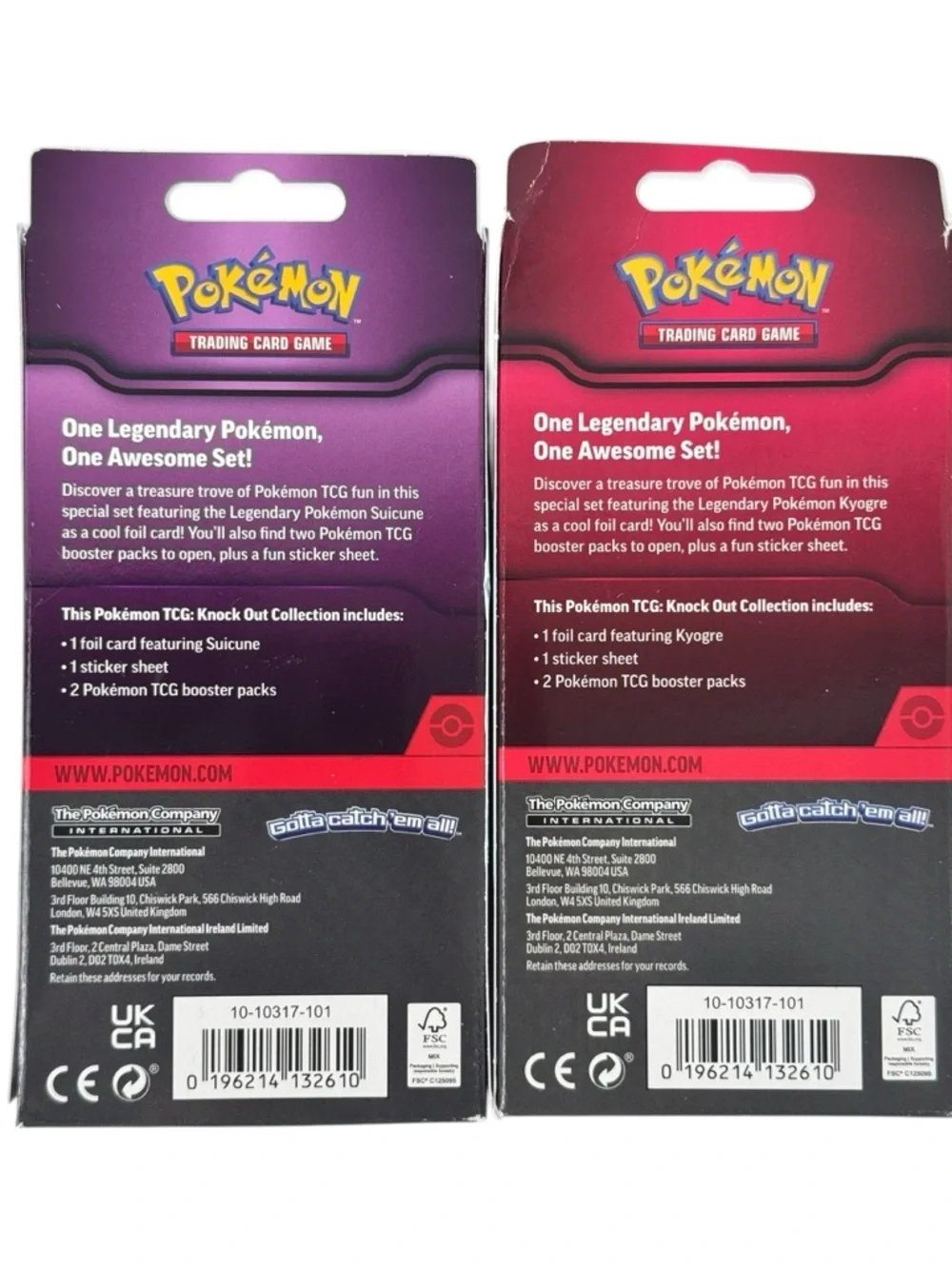 Pokemon TCG Knock Out Collection Bundle Kyogre & Suicune Sealed Packs Lot New
